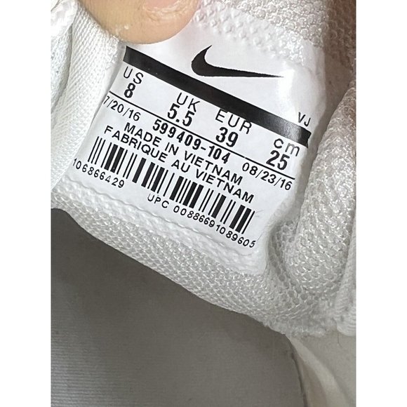 Nike‎ Air Max Thea Triple White Sneakers Shoes 599409-104 Womens Size 8 - Picture 7 of 7